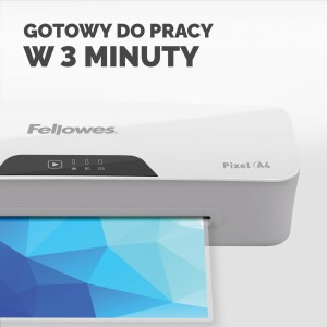 Laminator Pixel A4   Fellowes + Folia A4 80 mic za 1 zł netto
