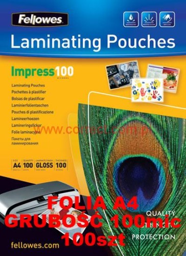 folia do laminacji, laminowania100mic fellowes