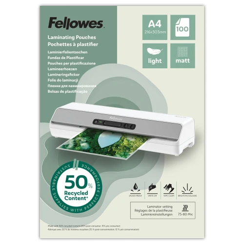 Eco™ Folie do laminacji A4 Light (matowe) – op. 100 szt.