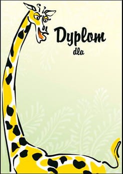 Dyplom Żyrafa